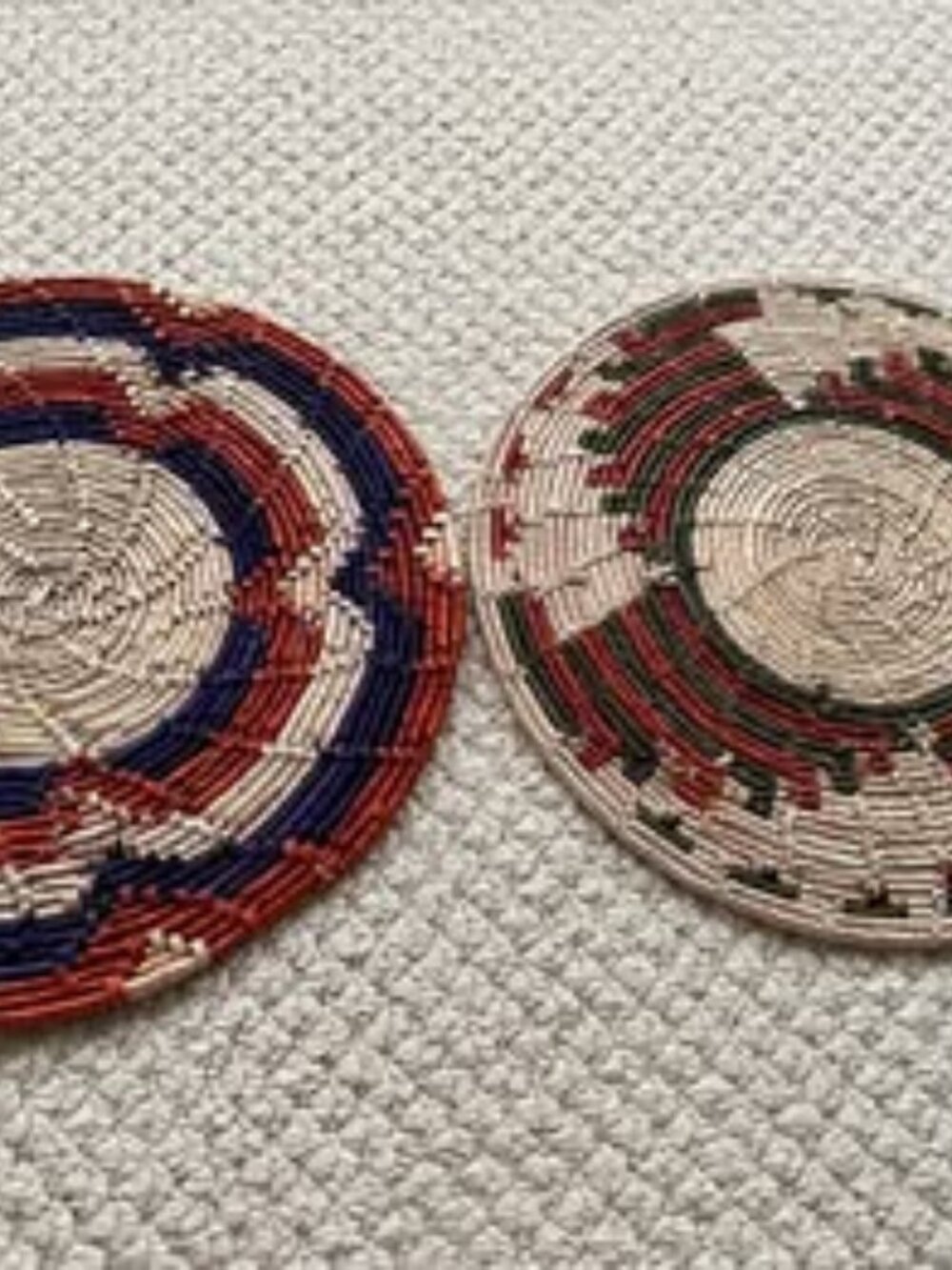 Straw material Ethnic Pot and drinks coaster set